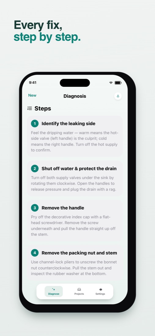 HandymanAI: step-by-step repair